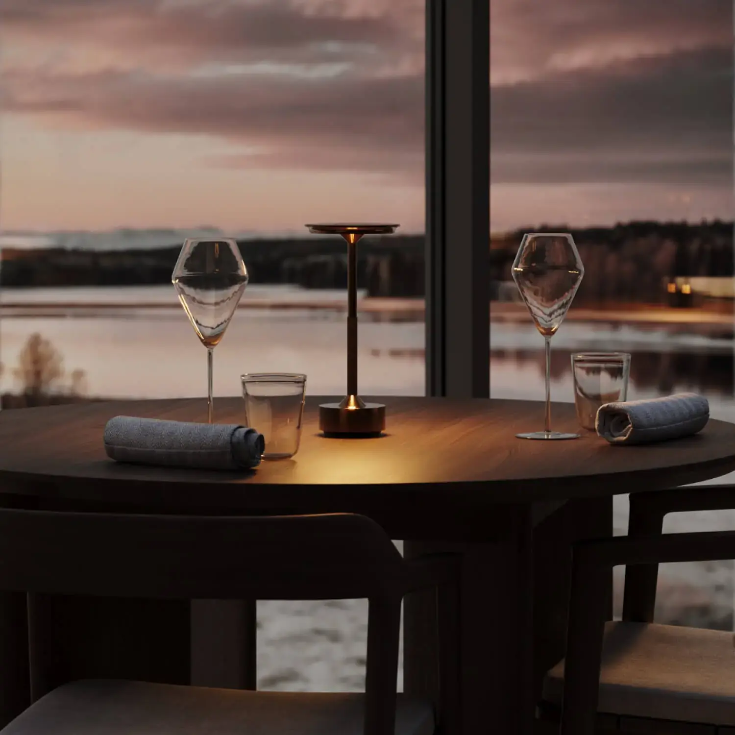 Shelby lamp in a styled bedroom setting